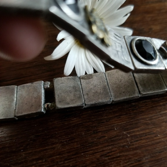 Relisted - Mystical symbols and animals panel bracelet silver - Picture 3 of 6